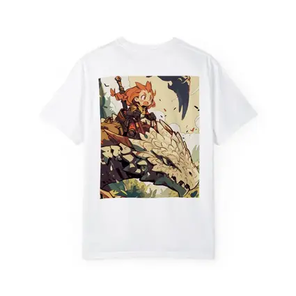Anime Girl Riding Dragon Fantasy Art