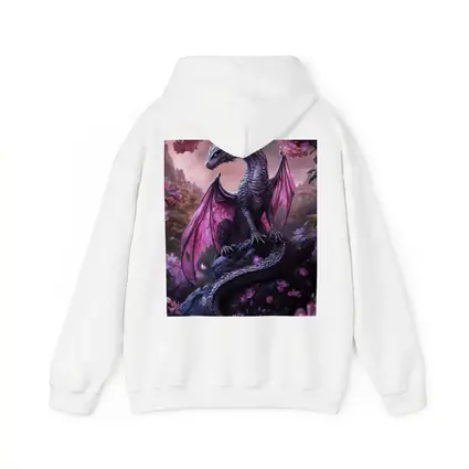 Dark Dragon Pink Wings Cherry Blossom Fantasy