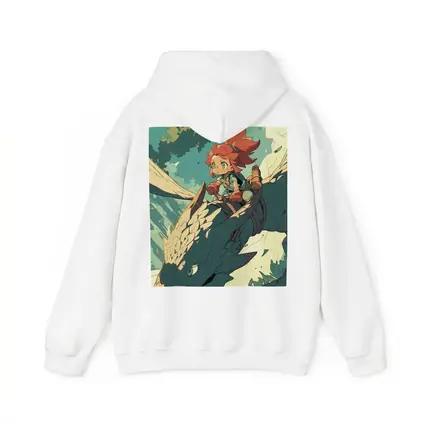 Anime Girl Riding Dragon Fantasy Art
