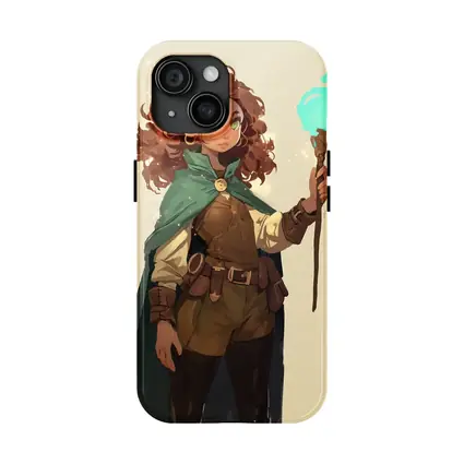 Fantasy Gnome Mage With Glowing Magic Staff
