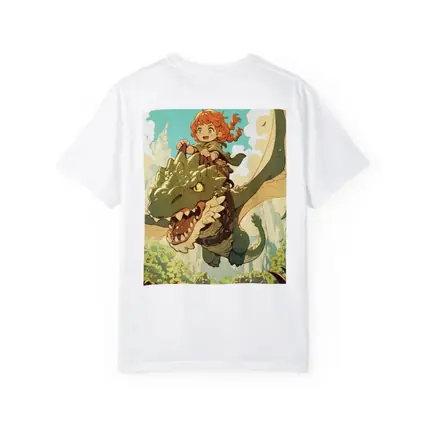 Anime Girl Riding Dragon Fantasy Forest