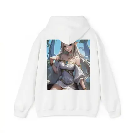 Anime Elf Girl White Dress Forest