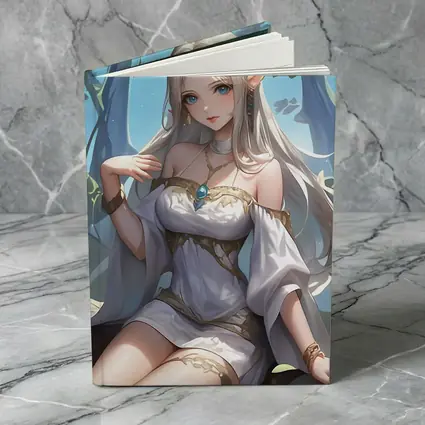 Anime Elf Girl White Dress Forest