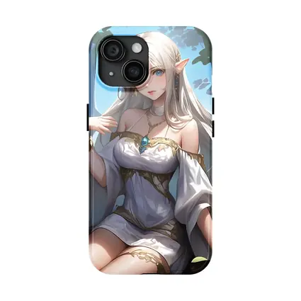 Anime Elf Girl White Dress Forest