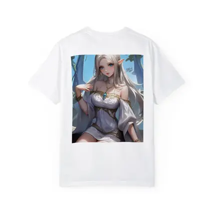 Anime Elf Girl White Dress Forest