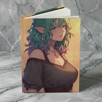 Anime Elf Girl Rainbow Hair Fantasy Art