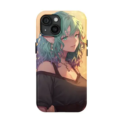 Anime Elf Girl Rainbow Hair Fantasy Art