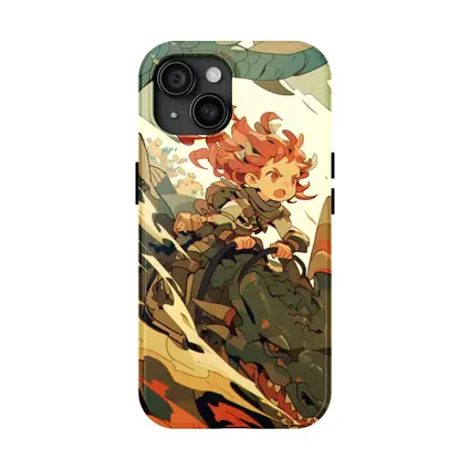 Anime Girl Riding Dragon Fantasy Art