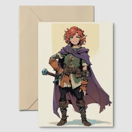 Red Haired Elf Rogue Fantasy Anime Art