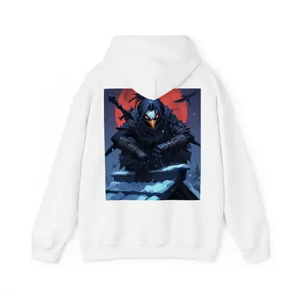 Dark Raven Ninja Warrior Red Moon Winter
