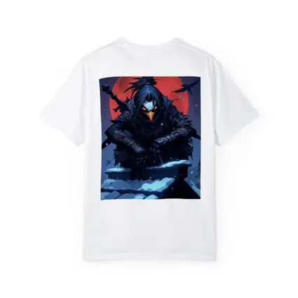 Dark Raven Ninja Warrior Red Moon Winter