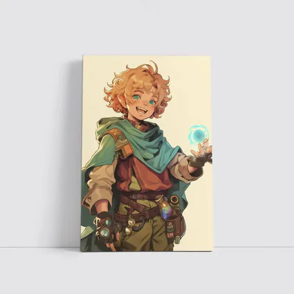 Anime Elf Boy Casting Magic Spell Art