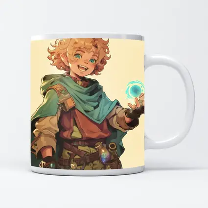 Anime Elf Boy Casting Magic Spell Art