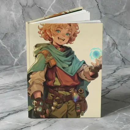 Anime Elf Boy Casting Magic Spell Art
