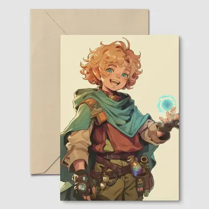 Anime Elf Boy Casting Magic Spell Art