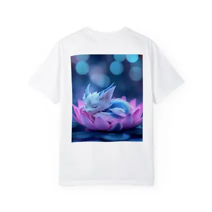 Sleeping Baby Dragon on Pink Lotus