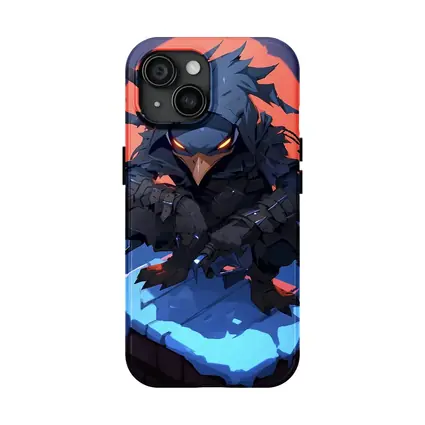 Ninja Crow Warrior Dark Anime Night Art