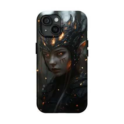Dark Elf Warrior Forest Fire Fantasy Art