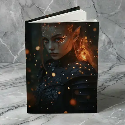 Dark Elf Warrior Girl Glowing Forest Night