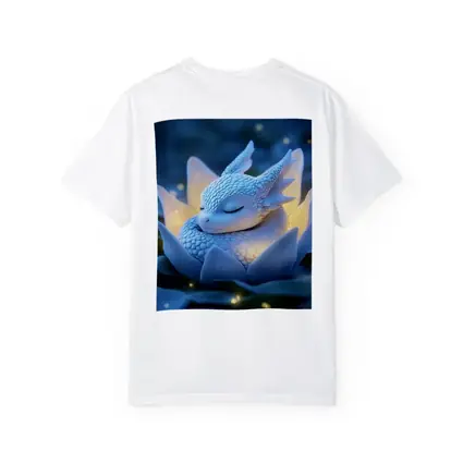Sleeping Baby Dragon Blue Lotus Fantasy