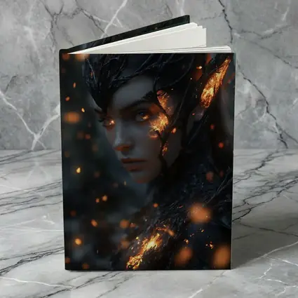 Dark Elf Fantasy Portrait Glowing Embers Forest