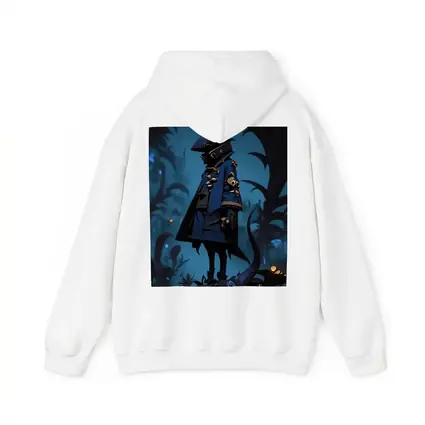 Dark Fantasy Figure Blue Glowing Forest