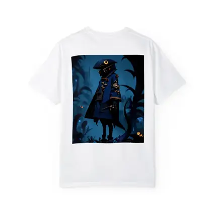 Dark Fantasy Figure Blue Glowing Forest