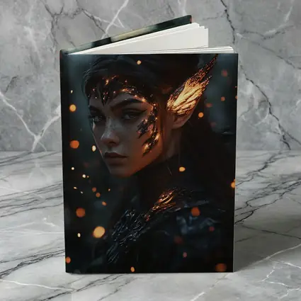 Dark Elf Fantasy Portrait Glowing Forest Night