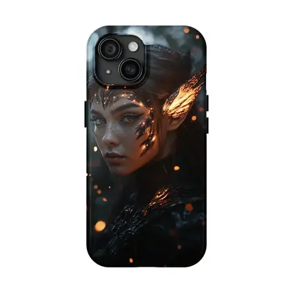 Dark Elf Fantasy Portrait Glowing Forest Night