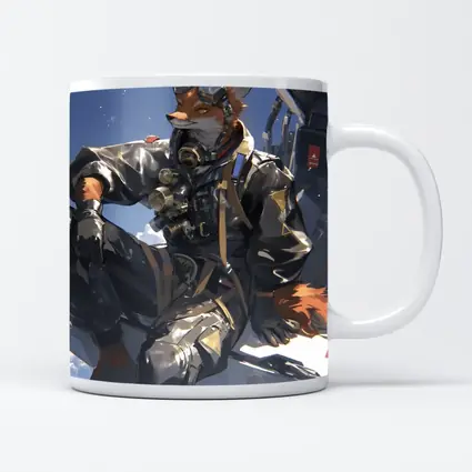 Anime Fox Pilot Gear Sky Background