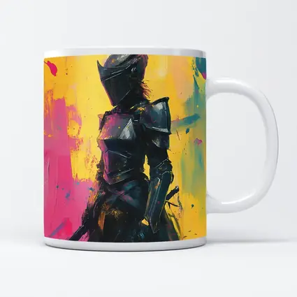 Dark Knight Armor Pop Art Paint Background