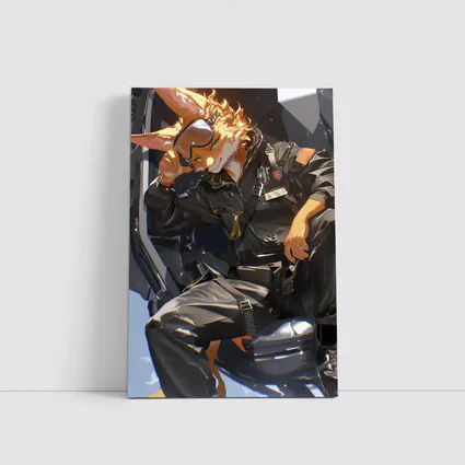 Fox Pilot Anime Art Fighter Jet