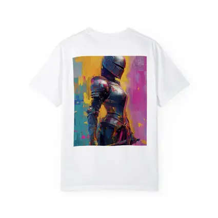 Medieval Knight Armor Colorful Painterly Background