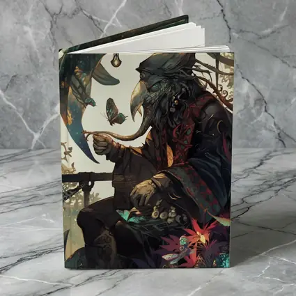 Dark Fantasy Crow Warrior With Butterflies