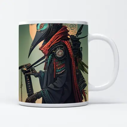 Samurai Crow Warrior Dark Fantasy Art