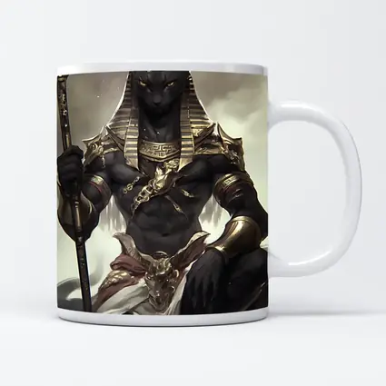 Egyptian Cat God Dark Fantasy Digital Art