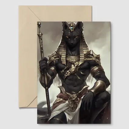 Egyptian Cat God Dark Fantasy Digital Art