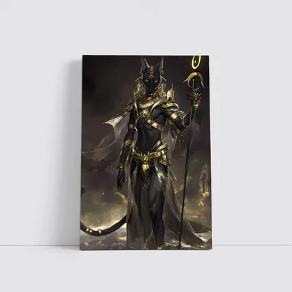 Anubis God Dark Fantasy Gold Armor