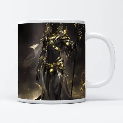 Anubis God Dark Fantasy Gold Armor