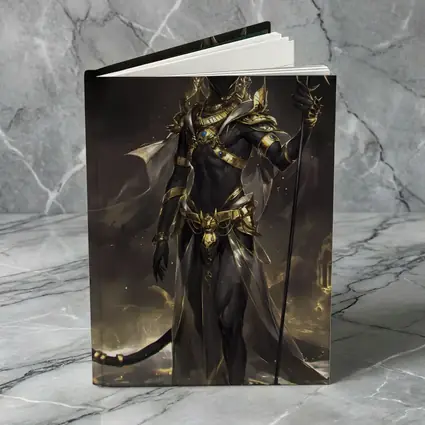 Anubis God Dark Fantasy Gold Armor