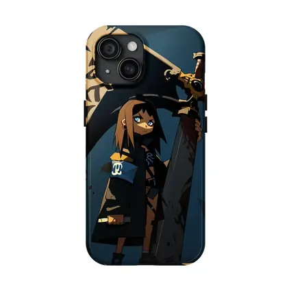Anime Girl Dark Warrior Sword Night