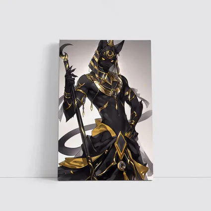 Anime Egyptian Cat God Black Gold