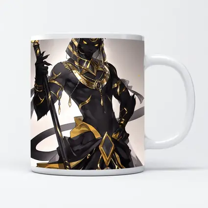 Anime Egyptian Cat God Black Gold