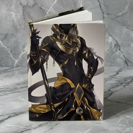 Anime Egyptian Cat God Black Gold
