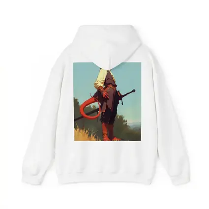 Red Demon Warrior Standing on Hilltop