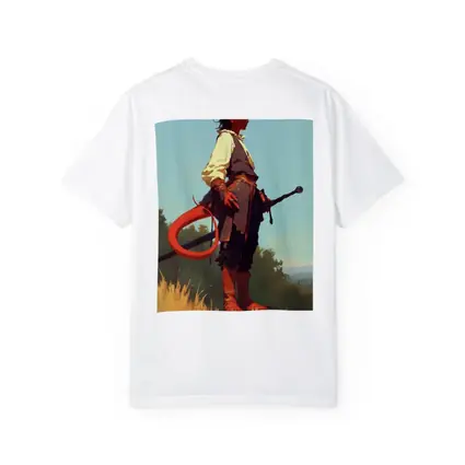 Red Demon Warrior Standing on Hilltop