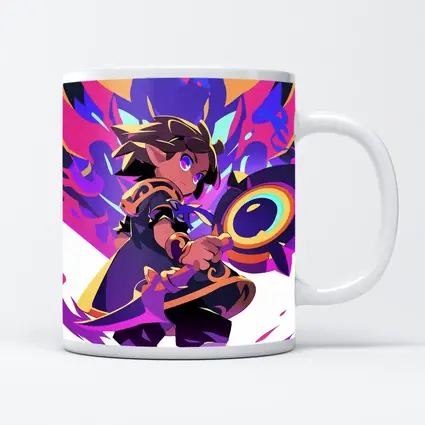 Anime Mage Child With Magic Staff Purple