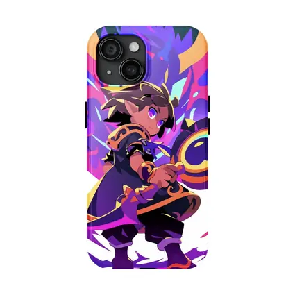 Anime Mage Child With Magic Staff Purple