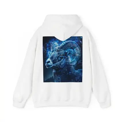 Aries Ram Glowing Blue Constellation Night Sky
