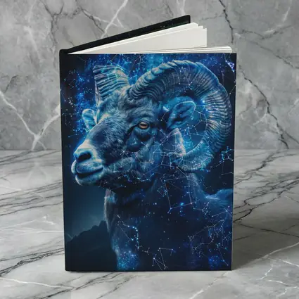 Aries Ram Glowing Blue Constellation Night Sky